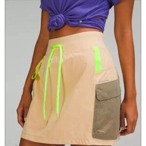 Lululemon High Rise Cargo Skort Multi Pocket Colorblock Medium 8